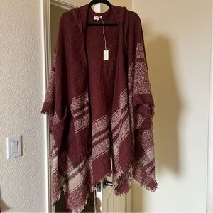 World Market Hooded Shawl with Pockets